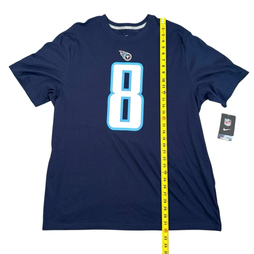 Nike Tennessee Titans Marcus Mariota Shirt Mens XXL Blue Short Sleeve Oregon NEW